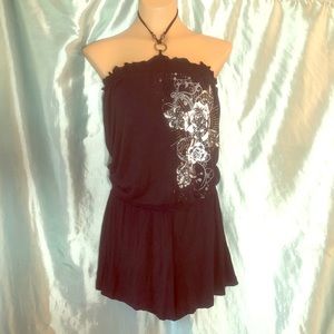 South Pole soft embellished halter romper, M